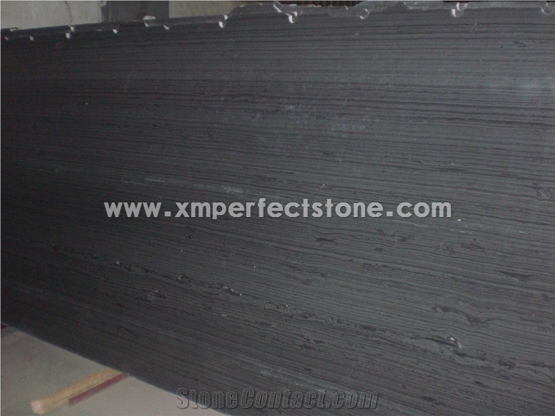 Antique Black/Ancient Wood Grain Marble Slab&Tile