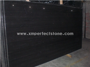 Antique Black/Ancient Wood Grain Marble Slab&Tile