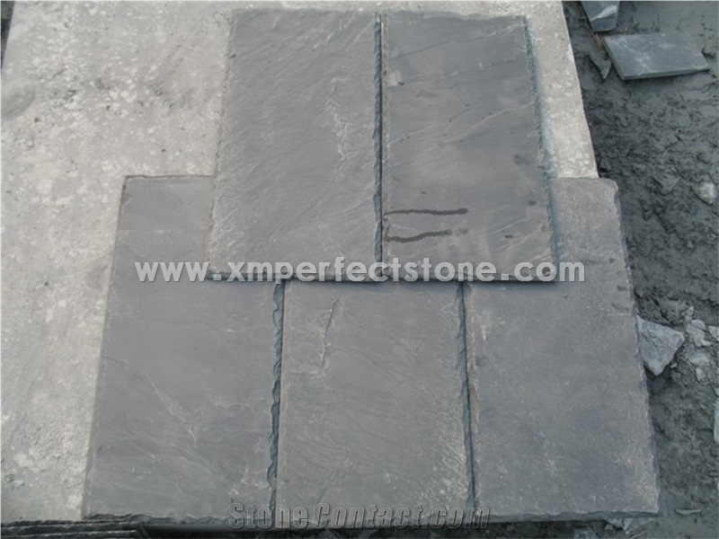 Grey Black Roof Slate Tiles with Holes Slate Roof