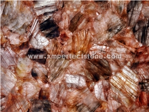 Orange Ice Onyx Slabs Wall Cladding Tiles