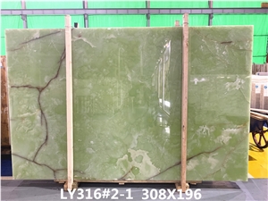 Hot Sale Translucent Green Onyx Slabs Tiles