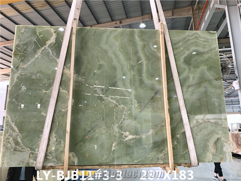 Hot Sale Translucent Green Onyx Slabs Tiles