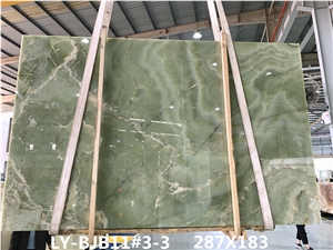 Hot Sale Translucent Green Onyx Slabs Tiles