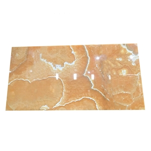 Natural Honey Orange Onyx with White Veins for Projects