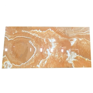 Natural Honey Orange Onyx with White Veins for Projects