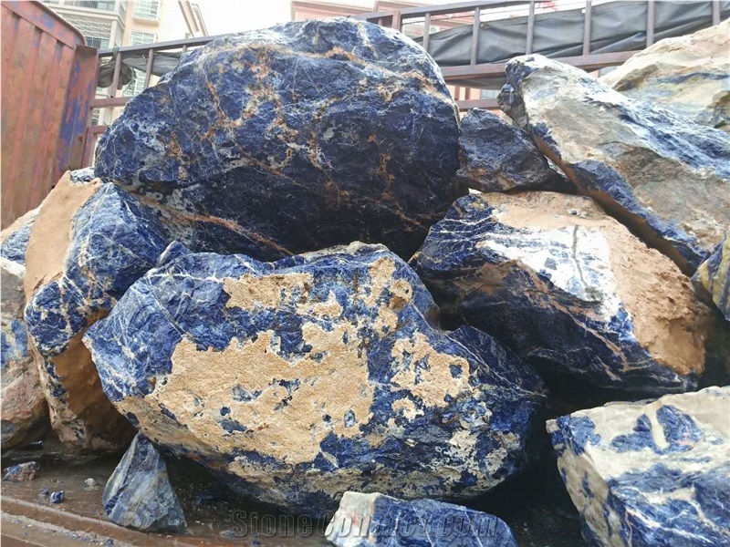 Blue Sodalite Raw Blocks Rough Mineral