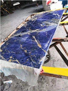 Pure Blue Sodalite Stone Slabs