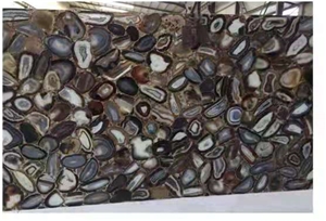 Semi Precious Grey Agate Slabs Stone