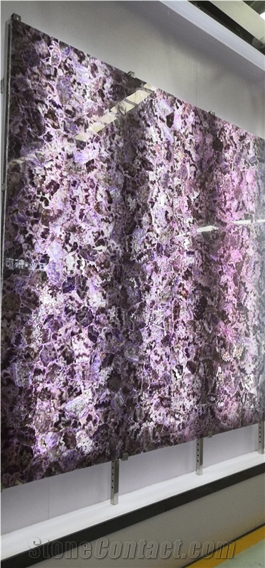 Translucent Amethyst Slab for Countertop