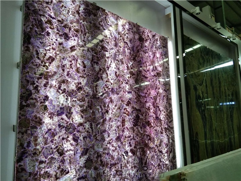 Translucent Amethyst Slab for Countertop
