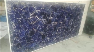 Translucent Semiprecious Stone Sodalite Slabs