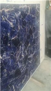Translucent Semiprecious Stone Sodalite Slabs