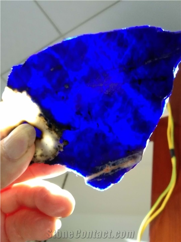 Translucent Semiprecious Stone Sodalite Slabs