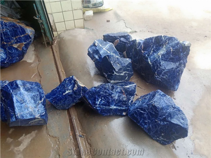 Translucent Semiprecious Stone Sodalite Slabs