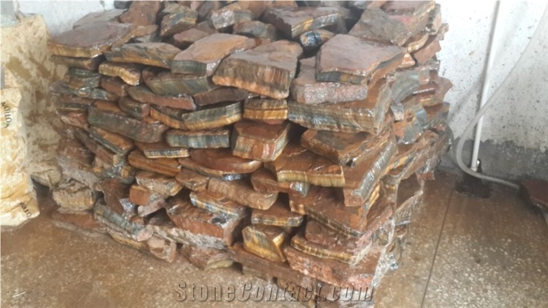 Yellow Blue Tiger Eye Precious Stone Boulders Raw Boulders
