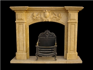 Egypt Sunny Gold Marble Fireplace Mantel