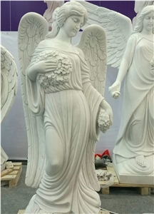 White Marble Angel Statue Angel Sculptures