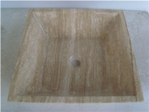 Beige Travertine Basins, Travertine Bathroom Sinks