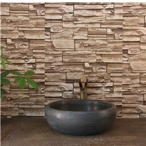 Blue Limestone Wash Basins, Stone Bathroomn Sink