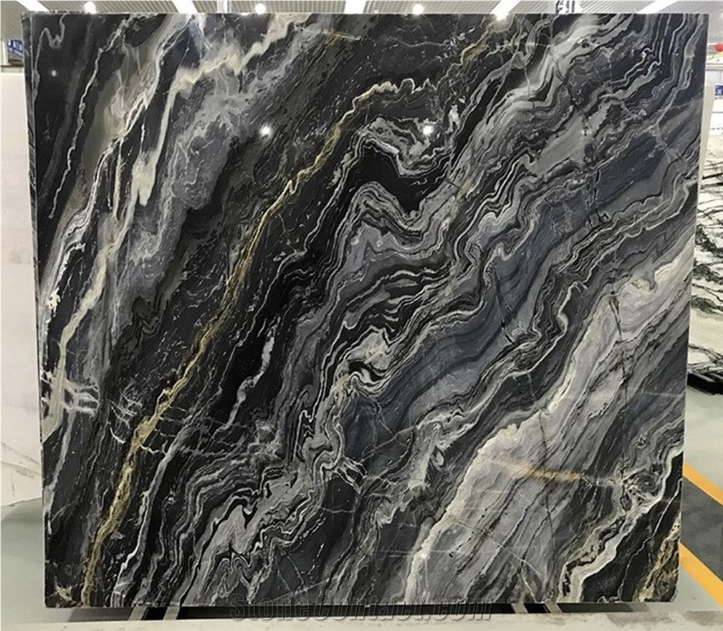 Australia Gray Ocean Waves Marble Slabs & Tiles