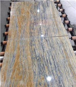 River Golden Peacock Jade Pesco Gold Marble Slabs