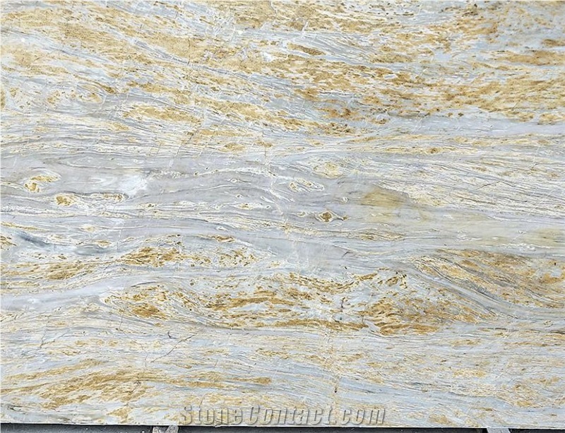 River Golden Peacock Jade Pesco Gold Marble Slabs