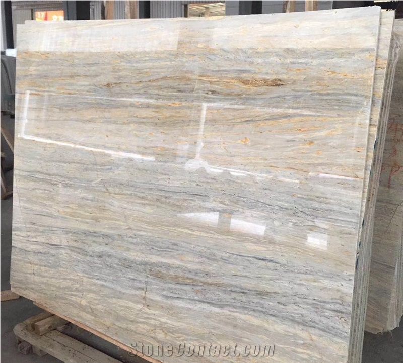 River Golden Peacock Jade Pesco Gold Marble Slabs