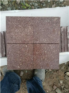 Red Shouning Porphyry Flamed Tiles Paver Stone