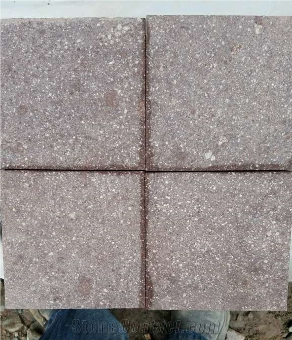 Red Shouning Porphyry Flamed Tiles Paver Stone