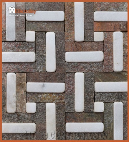 Mica Slate Mosaic Tiles, Egyptian Stone