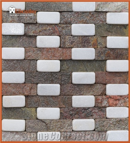 Mica Slate Mosaic Tiles, Egyptian Stone
