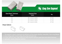 Diamond Segment for Granite&Marble Cutting
