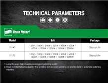 Resin Bonded Fickert for Stone Slab Grinding