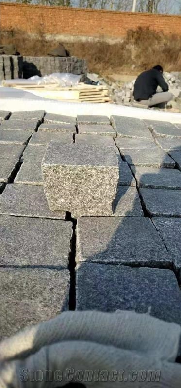 Black Granite Cube Stone