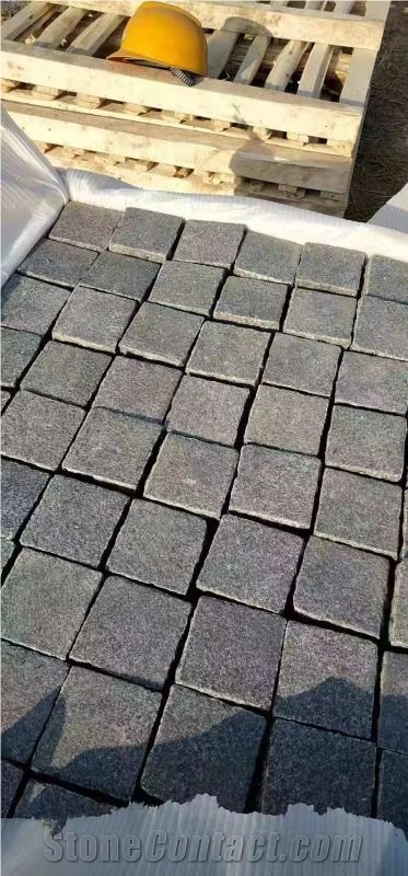 Black Granite Cube Stone