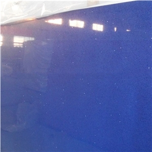 Crystal Blue Engineered Quartz Stone Slab