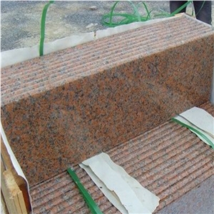 Maple Leaf Red Granite Stairs