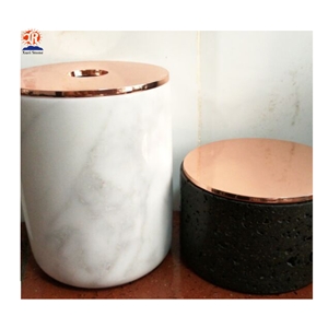 China Wholesaler White Onyx Candle Jar