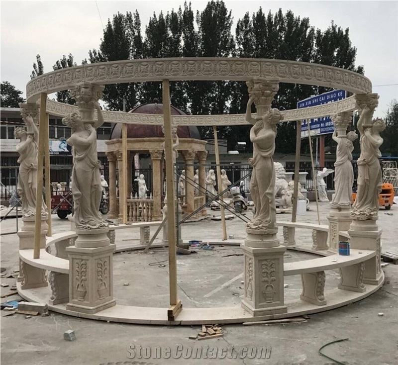 Cheap Price Stock Marble Garden Gazebo