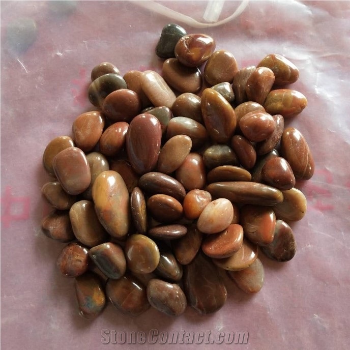 China Cheap Mixed Color Pebble Stone