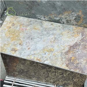China Green Rusty Wall Floor Slate Tiles