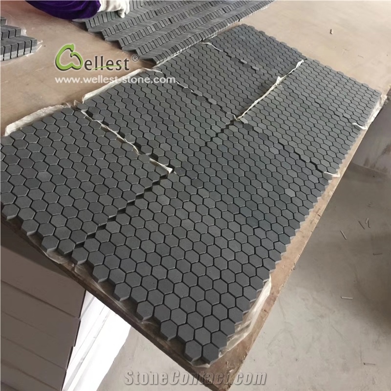 Mosaic Pattern Natural Basalt Material
