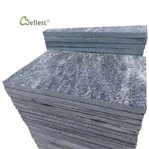 Qt020 Black Quartzite Natural Stone Paving Tile