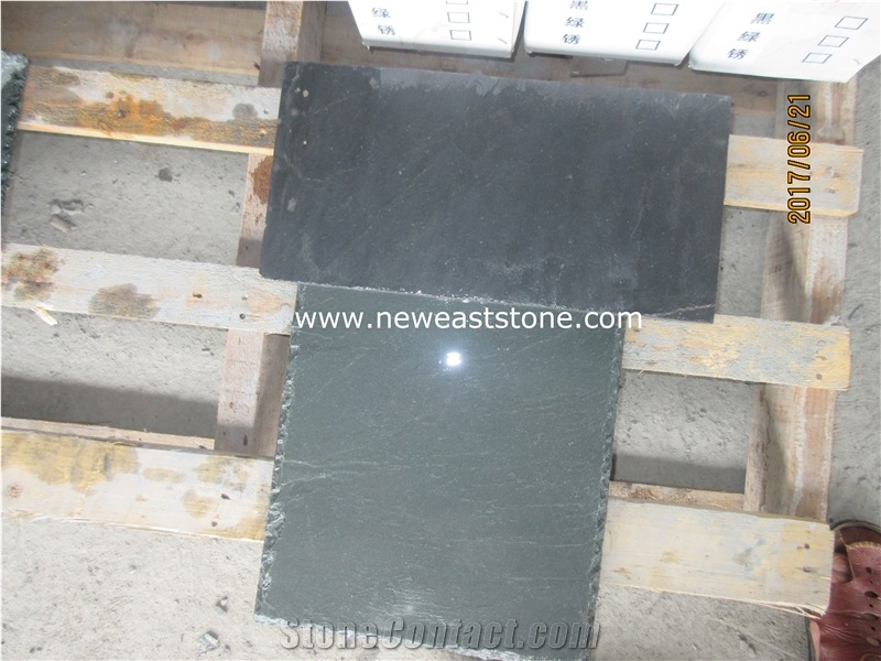 Dark Grey Green Slate Flooring Tiles Wholesales