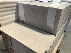 China Polar White Travertine Honed Tiles