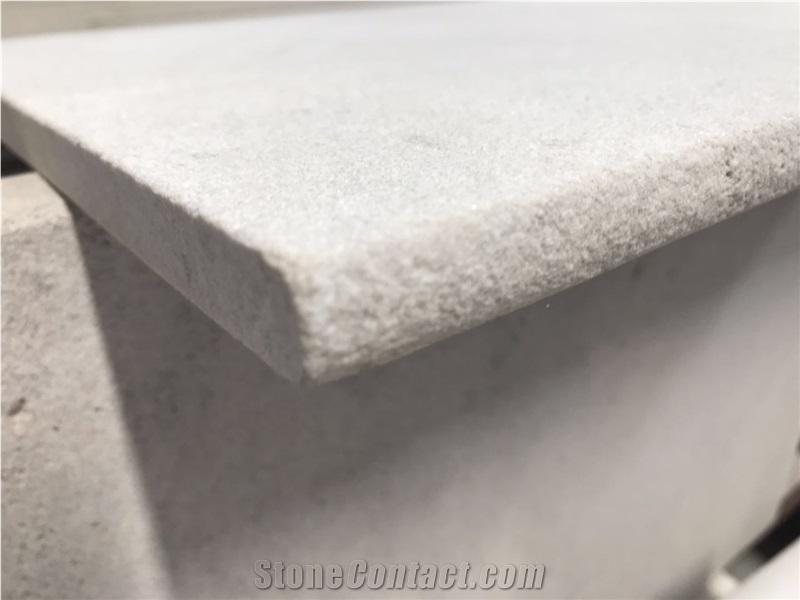 China Polar White Travertine Sandblasted Tiles