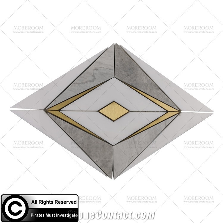 Ariston Water Jet Marble Inlay Mosaic Tiles Wall