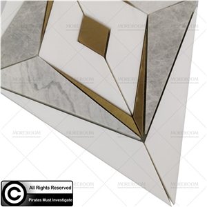 Ariston Water Jet Marble Inlay Mosaic Tiles Wall