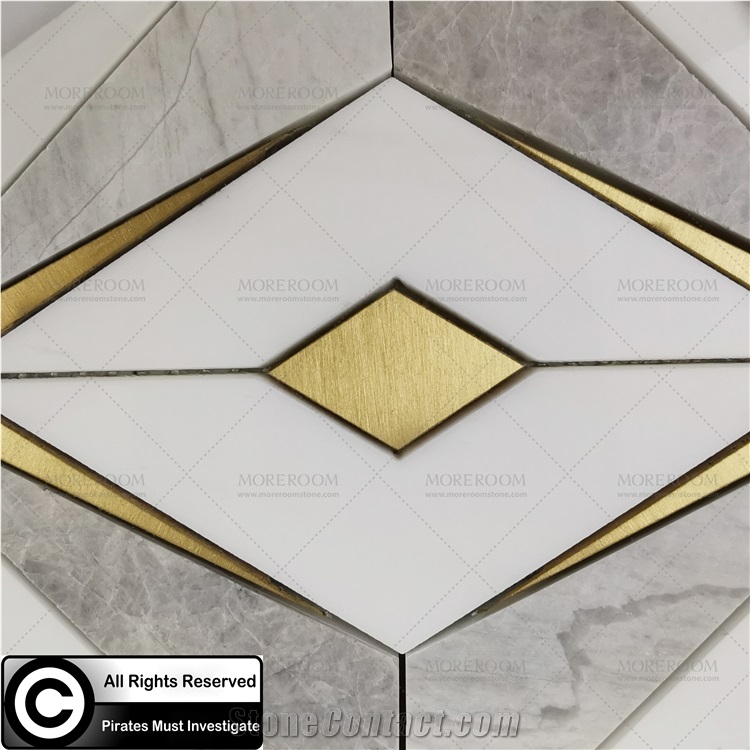 Ariston Water Jet Marble Inlay Mosaic Tiles Wall