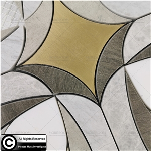 Factory Supplier Interior Design Brass Mosaic Tile